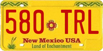 NM license plate 580TRL