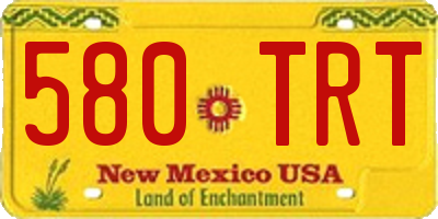 NM license plate 580TRT