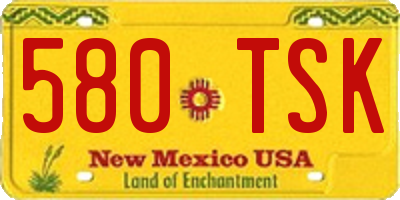 NM license plate 580TSK