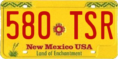 NM license plate 580TSR