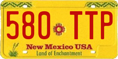 NM license plate 580TTP