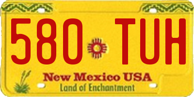 NM license plate 580TUH