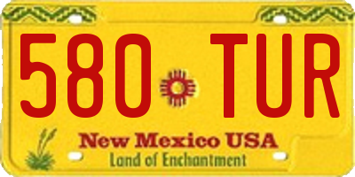 NM license plate 580TUR