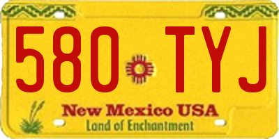 NM license plate 580TYJ