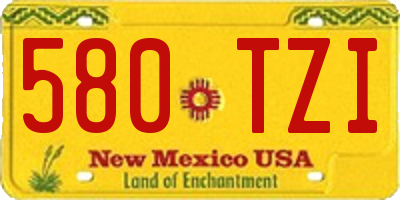 NM license plate 580TZI