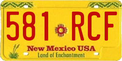 NM license plate 581RCF