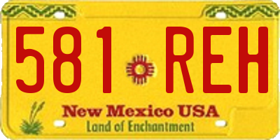 NM license plate 581REH
