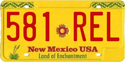 NM license plate 581REL