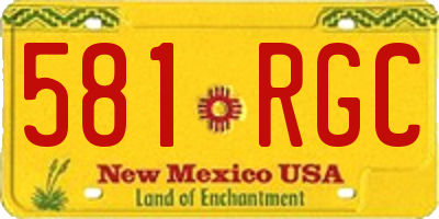 NM license plate 581RGC