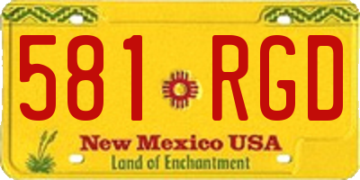 NM license plate 581RGD