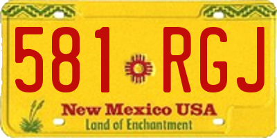 NM license plate 581RGJ
