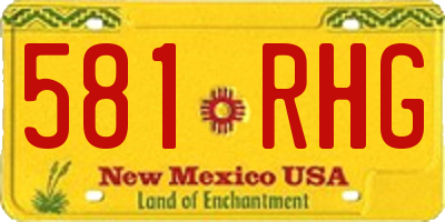 NM license plate 581RHG