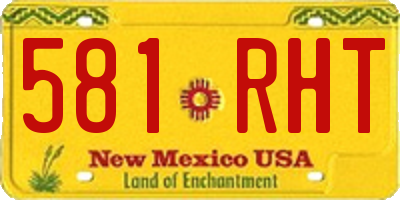 NM license plate 581RHT