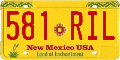 NM license plate 581RIL