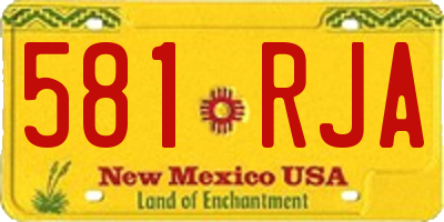 NM license plate 581RJA