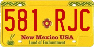 NM license plate 581RJC
