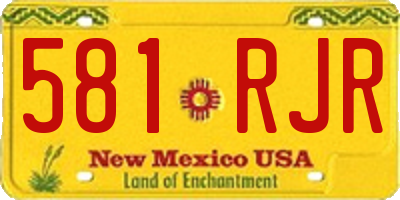 NM license plate 581RJR