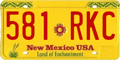 NM license plate 581RKC