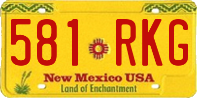 NM license plate 581RKG