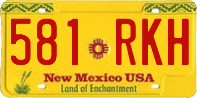 NM license plate 581RKH
