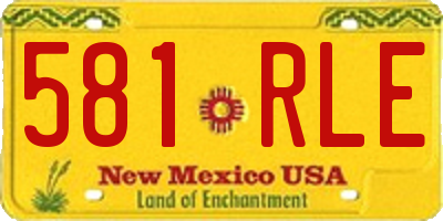 NM license plate 581RLE