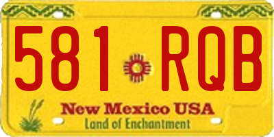 NM license plate 581RQB
