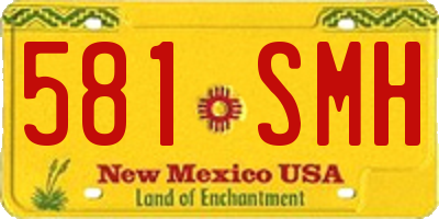 NM license plate 581SMH