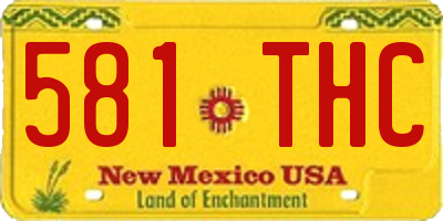 NM license plate 581THC
