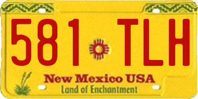 NM license plate 581TLH