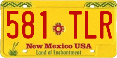 NM license plate 581TLR