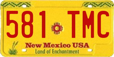 NM license plate 581TMC