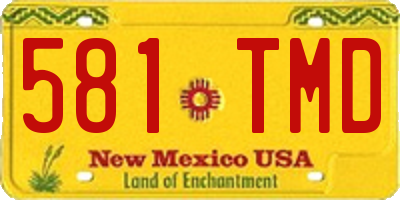 NM license plate 581TMD