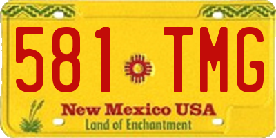 NM license plate 581TMG