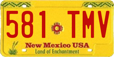 NM license plate 581TMV