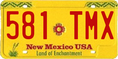 NM license plate 581TMX