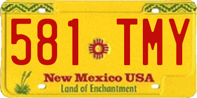 NM license plate 581TMY