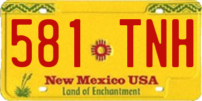 NM license plate 581TNH