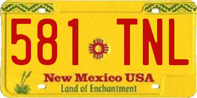 NM license plate 581TNL