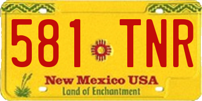 NM license plate 581TNR
