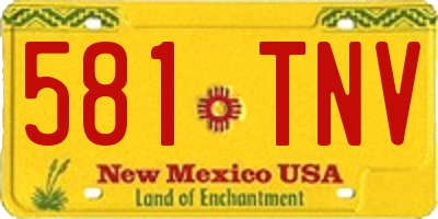 NM license plate 581TNV