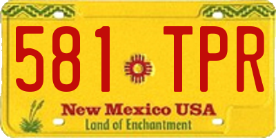 NM license plate 581TPR