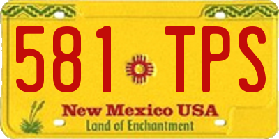 NM license plate 581TPS