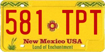 NM license plate 581TPT