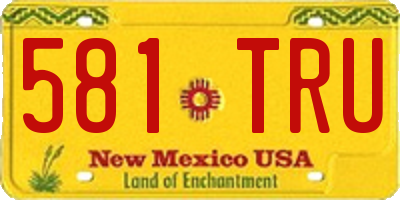 NM license plate 581TRU