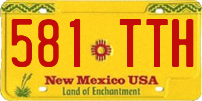 NM license plate 581TTH