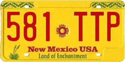 NM license plate 581TTP