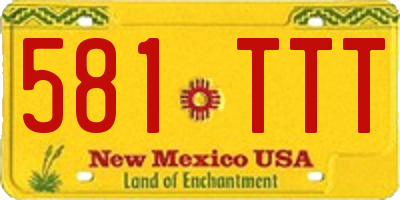 NM license plate 581TTT