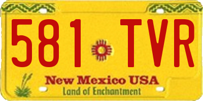 NM license plate 581TVR