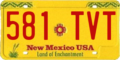 NM license plate 581TVT