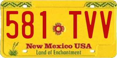 NM license plate 581TVV